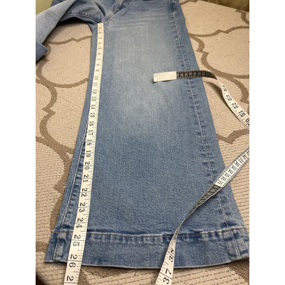 GAP denim High Rise Wide Leg Crop Light Wash Blue Jeans, size 4 - Picture 4 of 11
